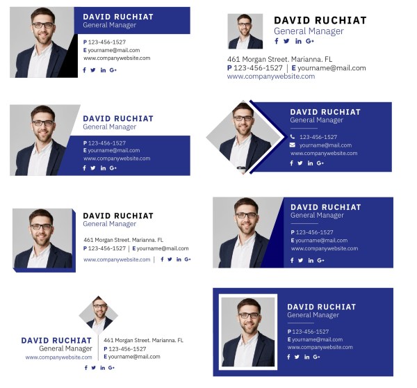 ejemplos de diseño de firmas de correos profesionales