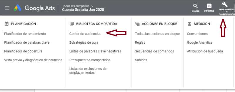 Para llegar a la sección de 