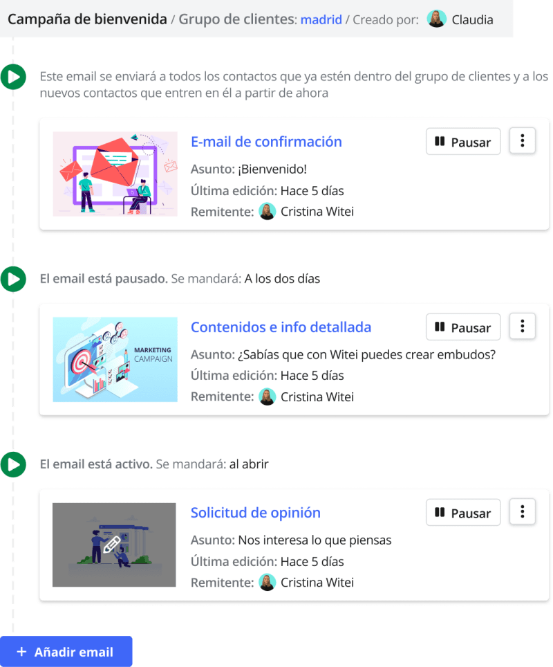 haz campañas de email automatizadas para fidelizar a los clientes