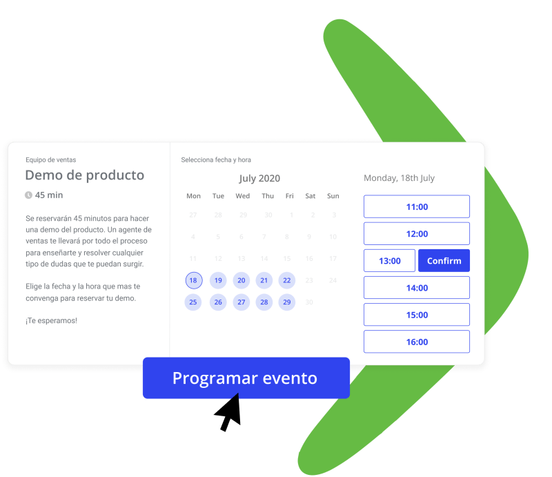 calendario de reserva de citas que puedes encontrar en el software de atención al cliente