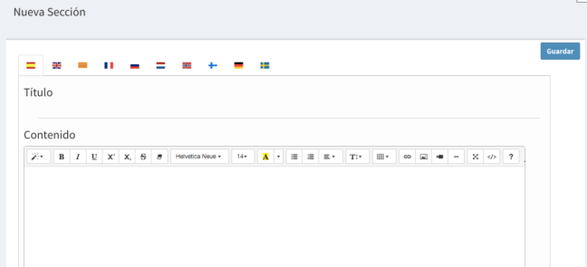 Formulario sección web
